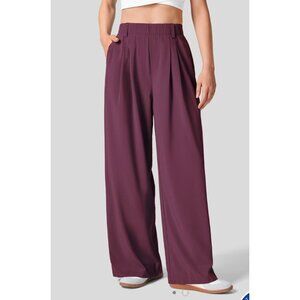 Halara Breezeful High Waisted Pants Sz Small Pocket Wide Leg Flowy Solid Palazzo